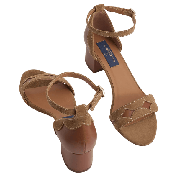 Fairfax & Favor Ohio Mid Heel Suede Sandal