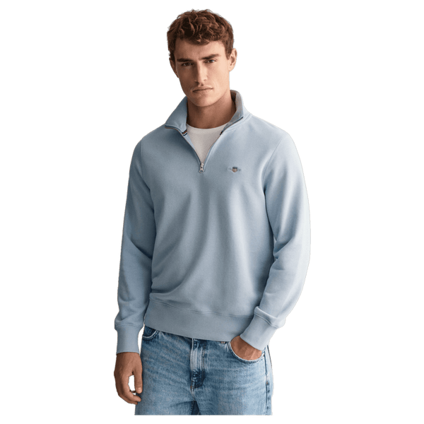 GANT Regular Shield Logo 1/4 Zip Sweatshirt for Men