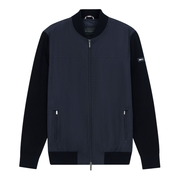 Bugatti Plain Front Faux Suede Jersey Jacket