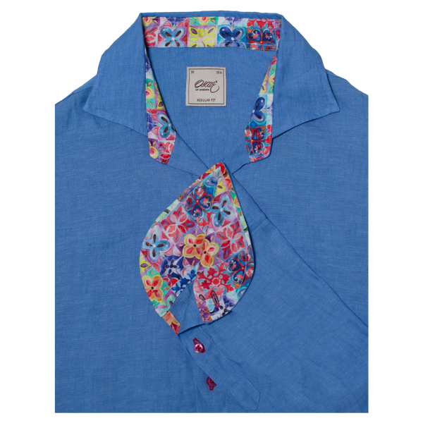 Oscar Linen Shirt With Trim
