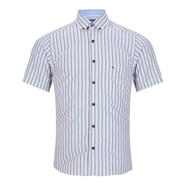 DG's Drifter Button Down Striped Short Sleeve Shirt