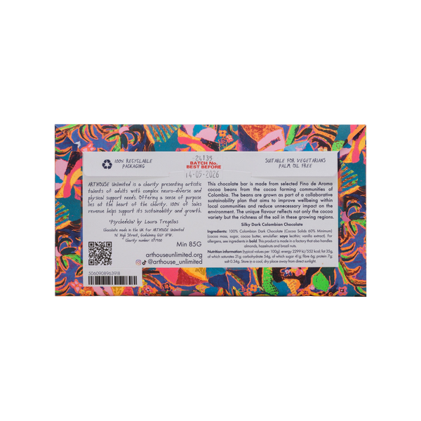 Arthouse Unlimited Psychodelia Silky Dark Chocolate Bar