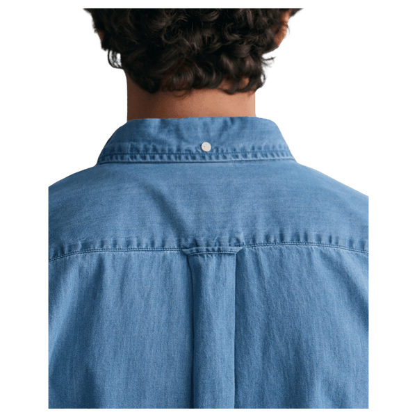 GANT Regular Fit Indigo Long Sleeve Shirt for Men