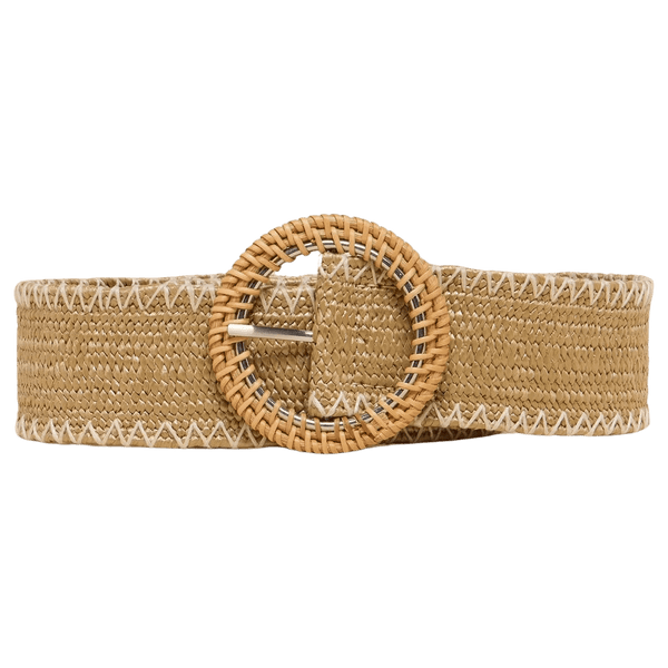 White Stuff Raffia Woven Belt for Women