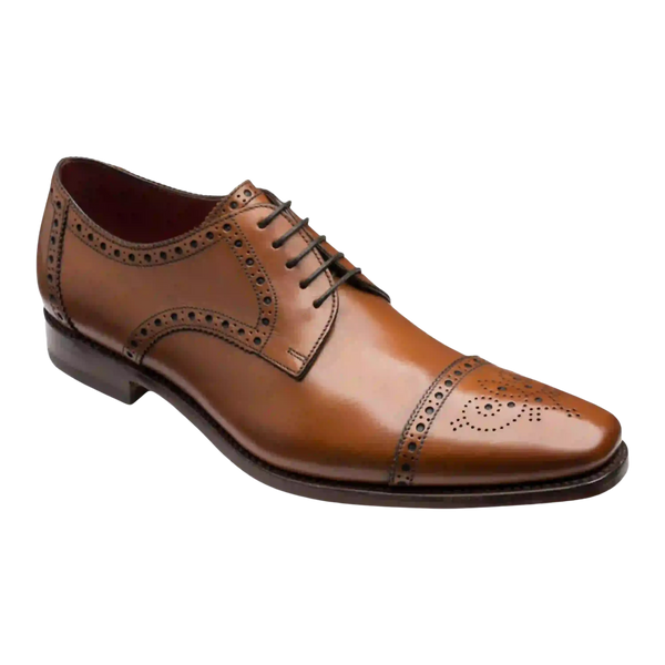 Loake Foley Semi-Brogue Shoes in Brown