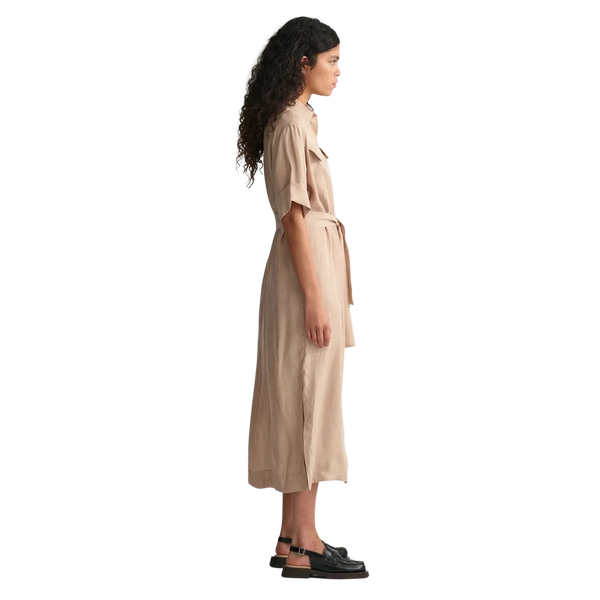 GANT Relaxed Fit Short Sleeve Flap Pocket Shirt Dress
