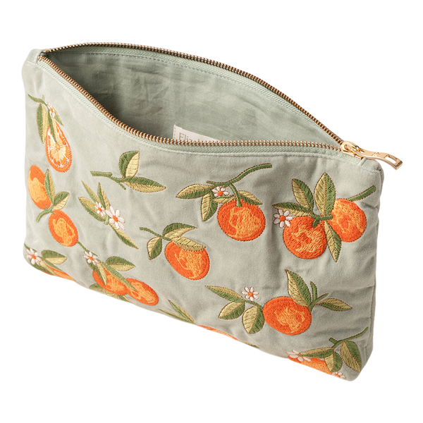 Elizabeth Scarlett Orange Blossom Velvet Everyday Pouch