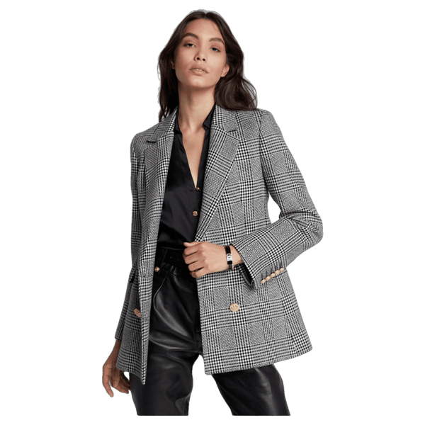 Holland Cooper Double Breasted Jacket for Women in Prince Of Wales Mono