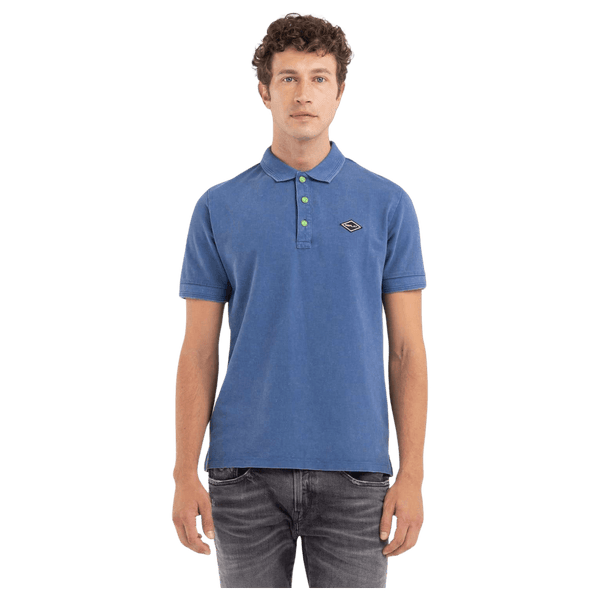 Replay Garment Dyed Cotton Polo Shirt