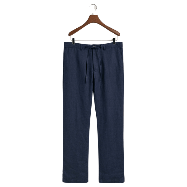 GANT Relaxed Linen Drawstring Trousers for Men