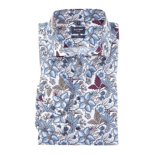 Olymp Floral Print Long Sleeve Formal Shirt for Men