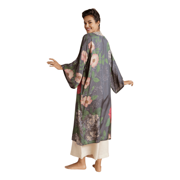 Powder Hedgerow Kimono Gown