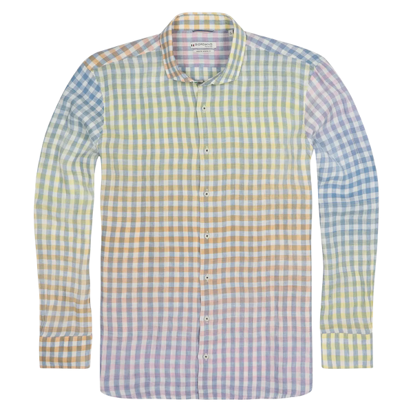 Giordano Bright Multi Colour Linen Check Shirt for Men