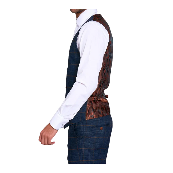 Marc Darcy Jenson Check Waistcoat for Men