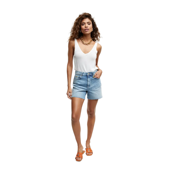 Holland Cooper High Rise Denim Shorts