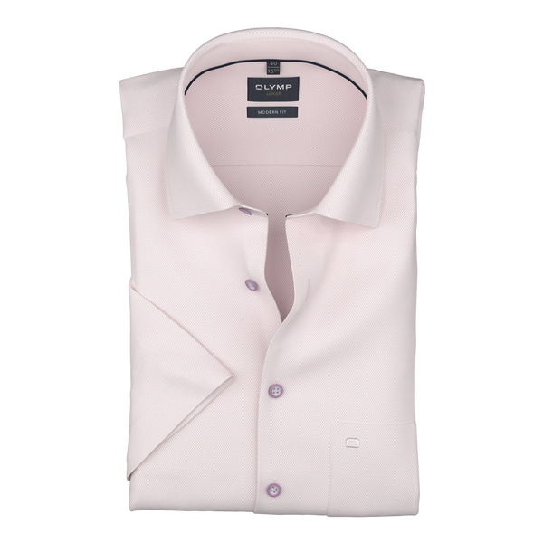 Olymp Short Sleeve Textured Shirt