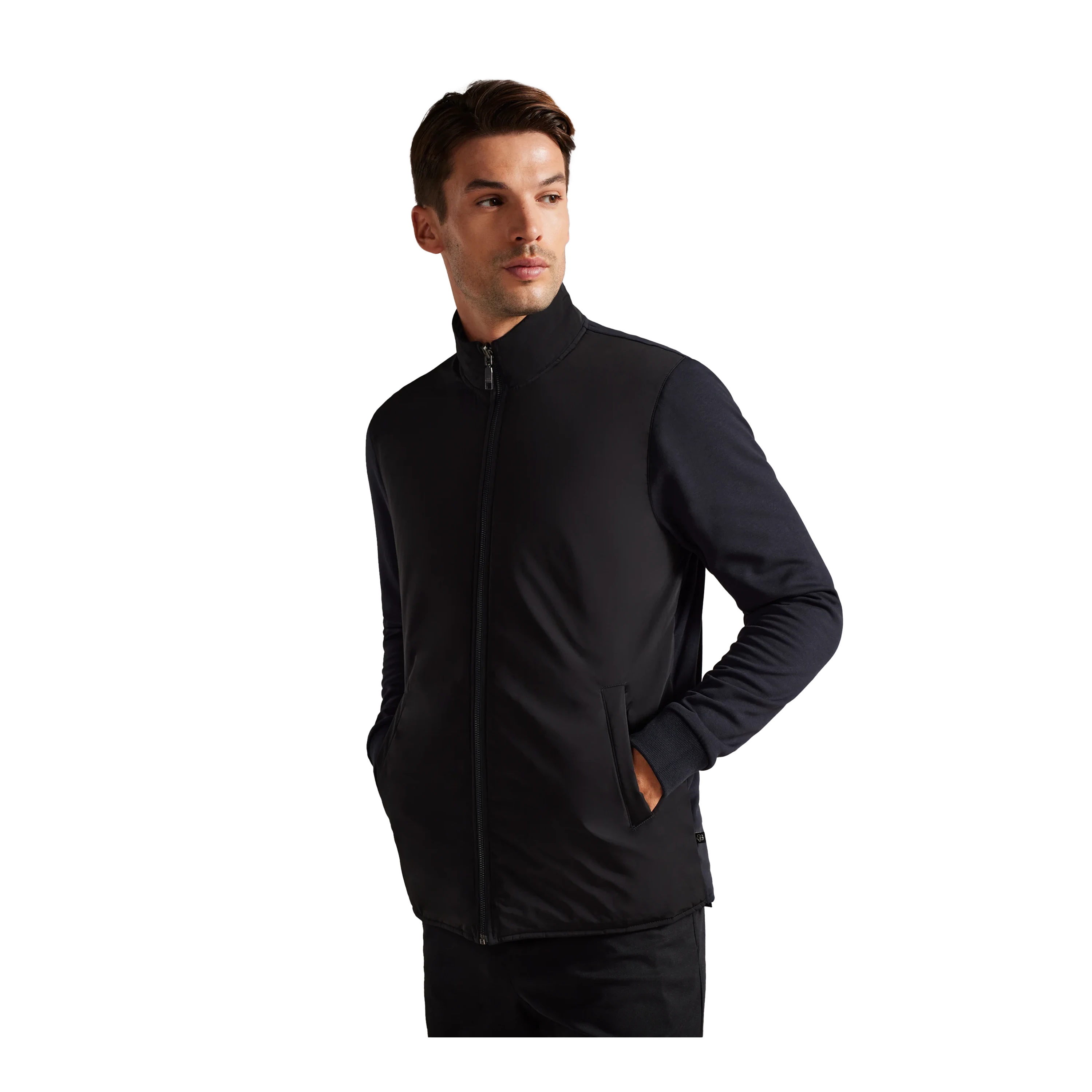 Nylon zip up jacket sales