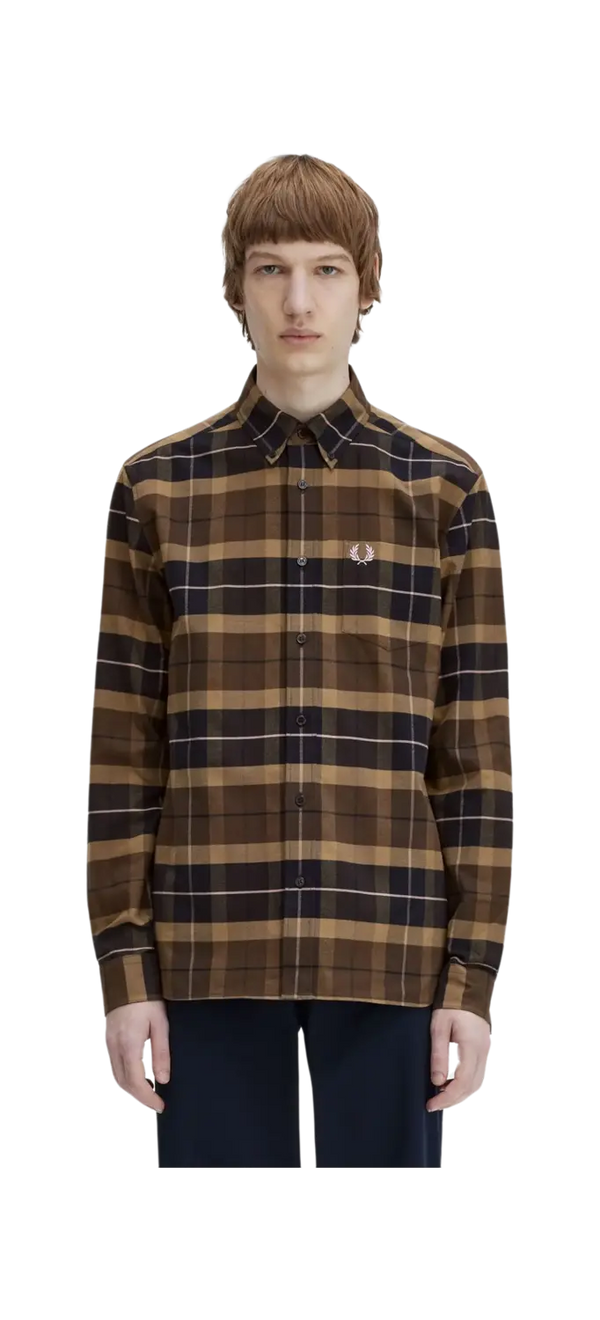 Fred Perry Brushed Tartan Long Sleeve Shirt