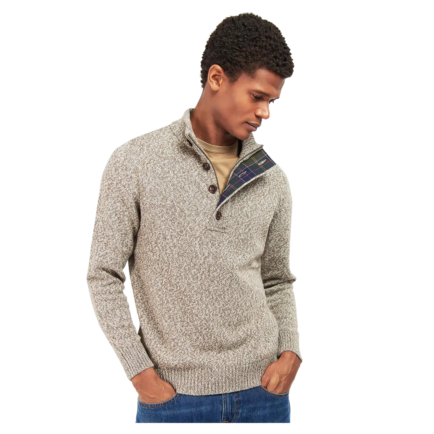 Button 2025 neck jumper