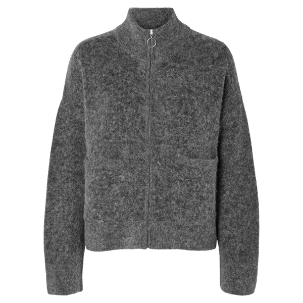 Selected Femme Sia Ras Knitted Zipper Cardigan