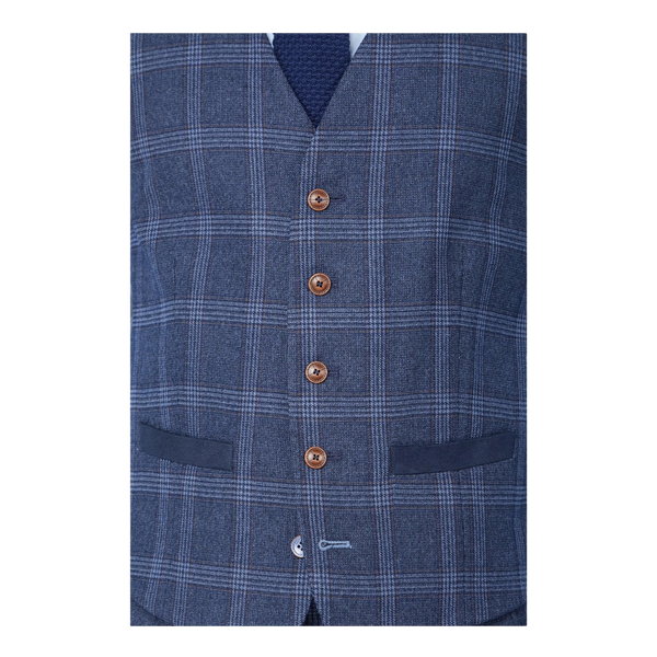 Antique Rogue Tweed Overcheck Suit Waistcoat