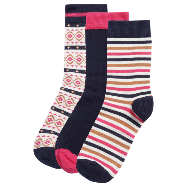 Barbour Claudia Fairisle Sock Gift Set for Women