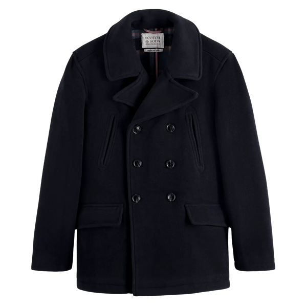 Scotch & Soda Wool Blend Peacoat for Men