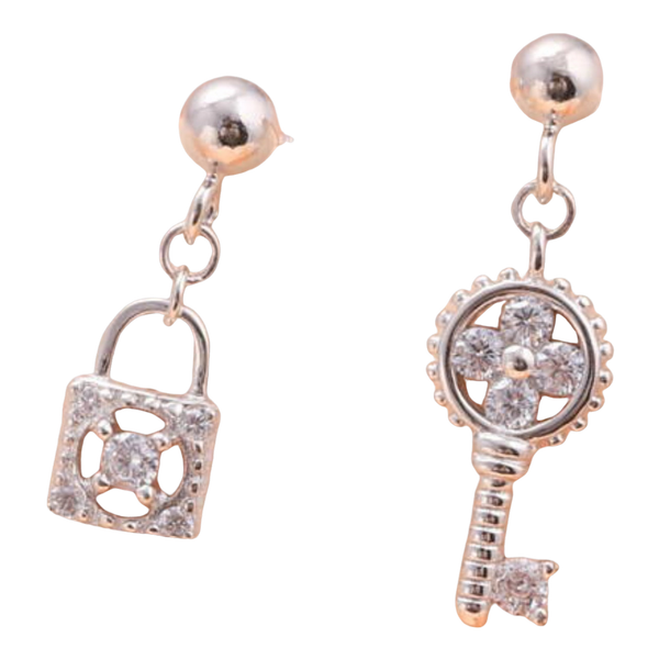 Attic Creations 21st Key & Lock Earrings