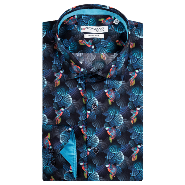 Giordano Shell Print Long Sleeve Shirt for Men