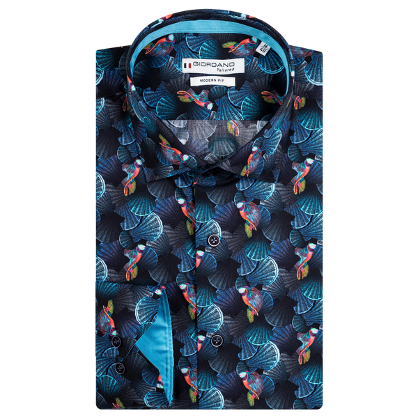 Giordano Shell Print Long Sleeve Shirt