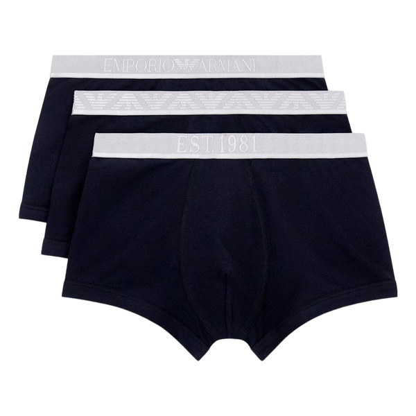 Emporio Armani 3 Pack Boxer Briefs with Bold Monogram Logo