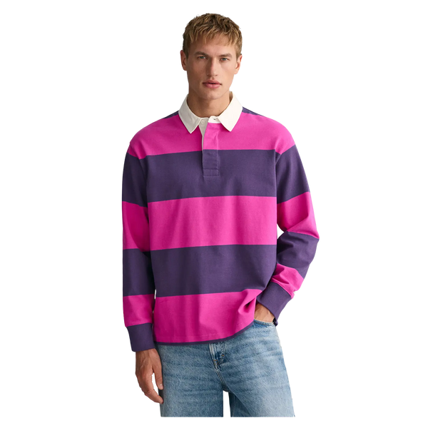 GANT Block Stripe Heavy Rugby Shirt