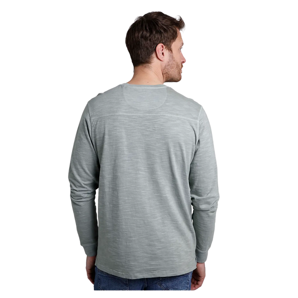Weird Fish Mackay Garment Dyed Long Sleeve Henley T-Shirt