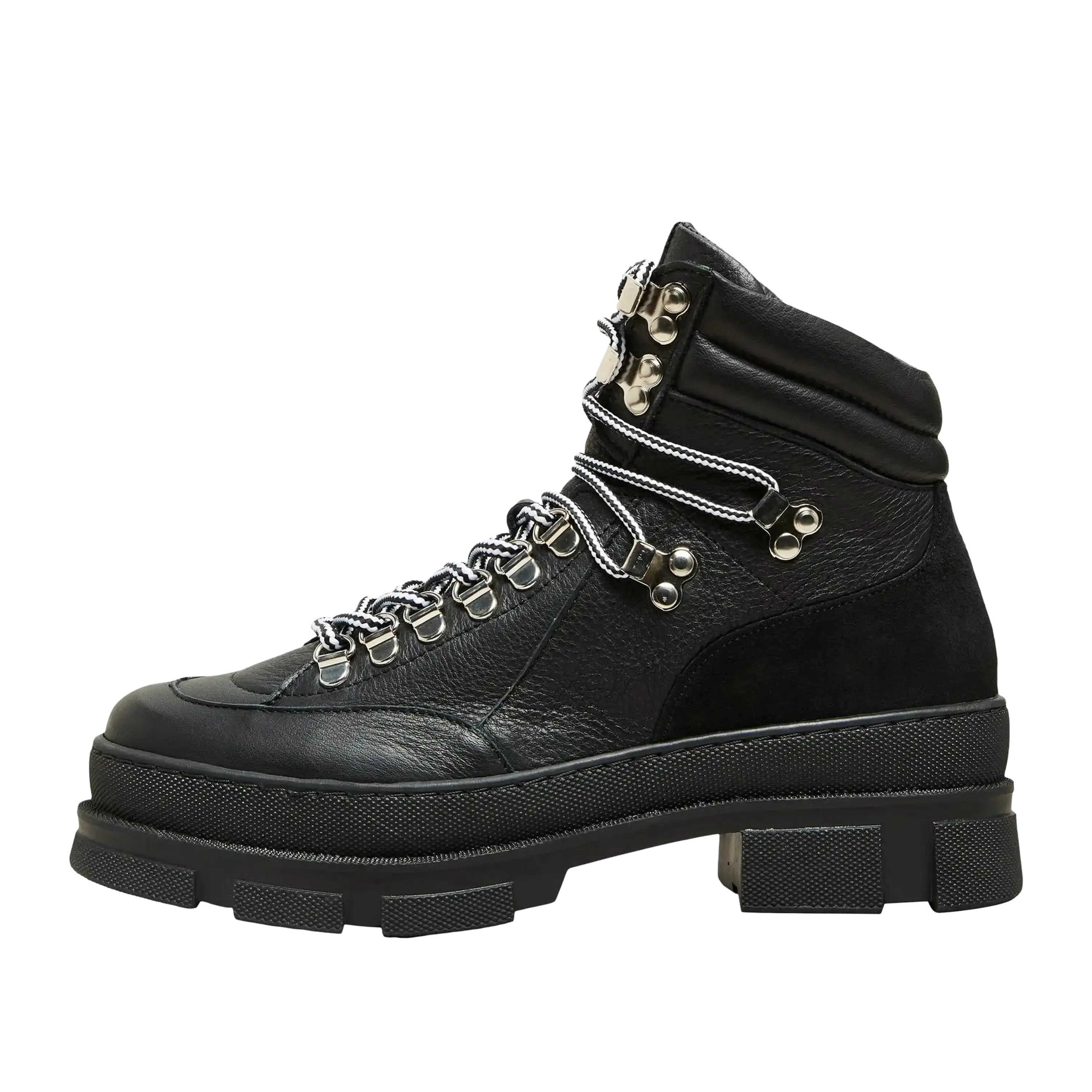 Selected femme leather hiking boot best sale