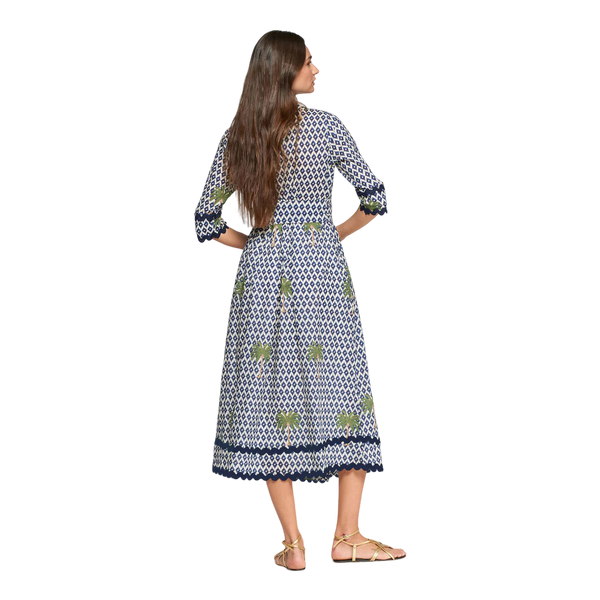 Vilagallo Printed Ikat Dress