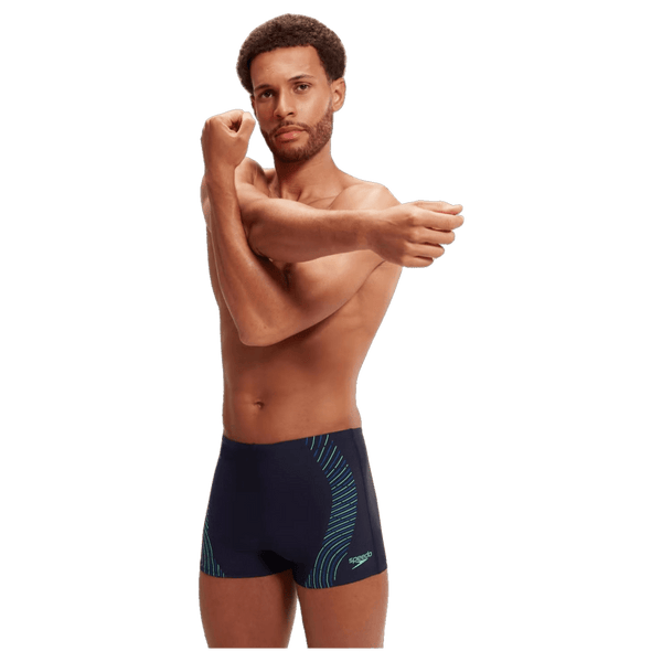 Speedo Duo Logo Print Aqua Shorts