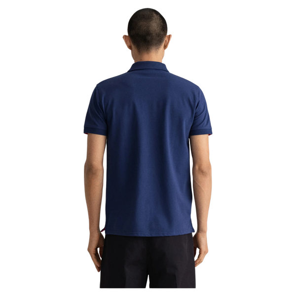 GANT Contrast Collar Pique Short Sleeve Rugger