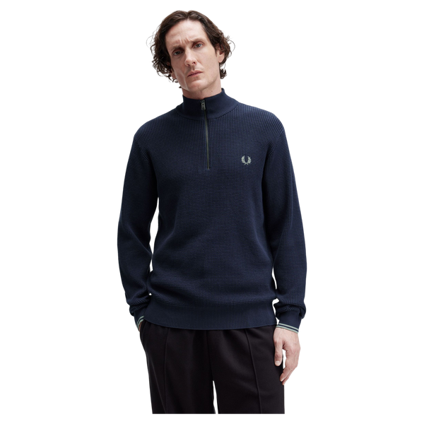 Fred Perry Waffle Stich Half Zip Jumper