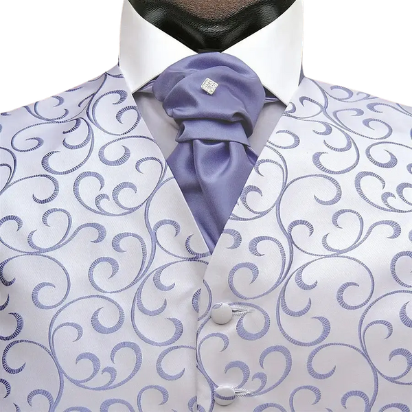 Fancy Waistcoat in White & Blue