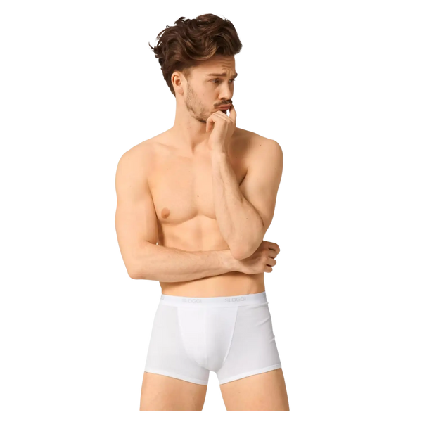 Sloggi Mens Basic 2 Pack Short Set in White