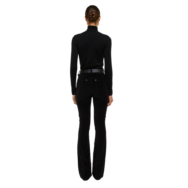 Holland Cooper High-Rise Velvet Flares for Women