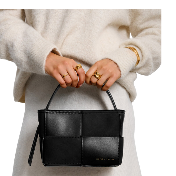 Katie Loxton Taya Hand Woven Suedette Top Handle Bag