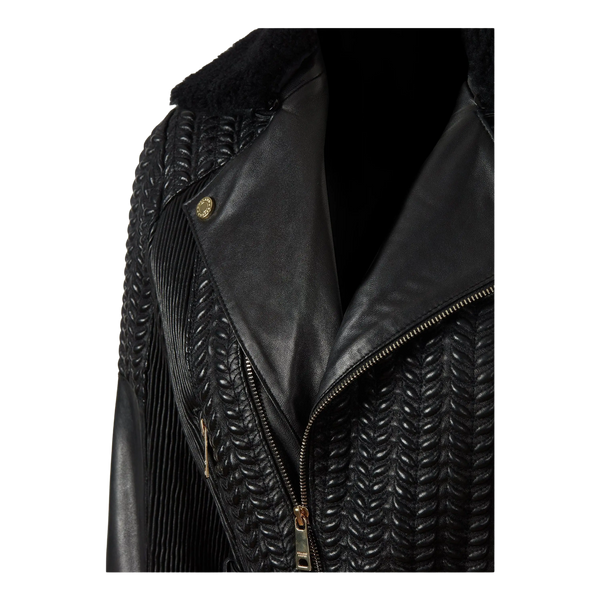 Holland Cooper Chelsea Leather Biker Jacket for Women