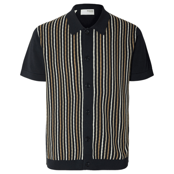 Selected Mattis Short Sleeve Knitted Structure Cardigan
