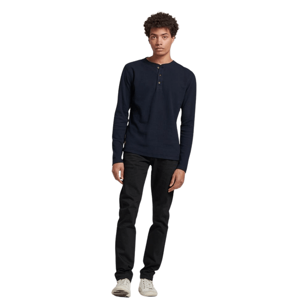 Superdry Waffle Long Sleeve Henley Top for Men