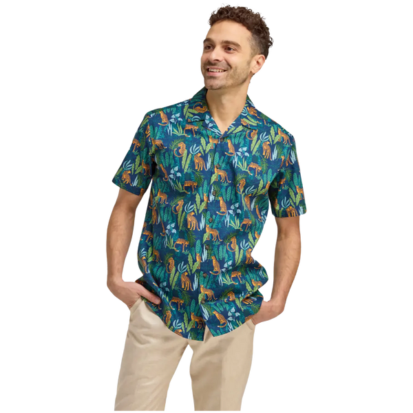 Double Two Cheetah Print Short Sleeve Shirt