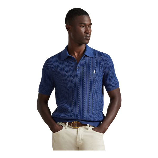 Polo Ralph Lauren Cable Knit Cotton Short Sleeve Polo