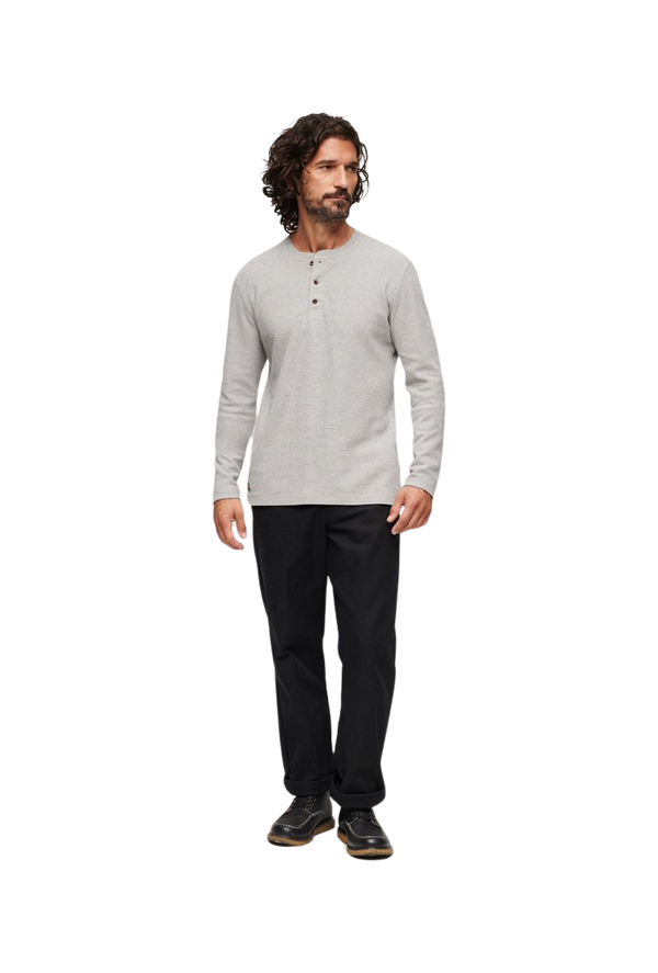 Superdry Waffle Long Sleeve Henley T-Shirt