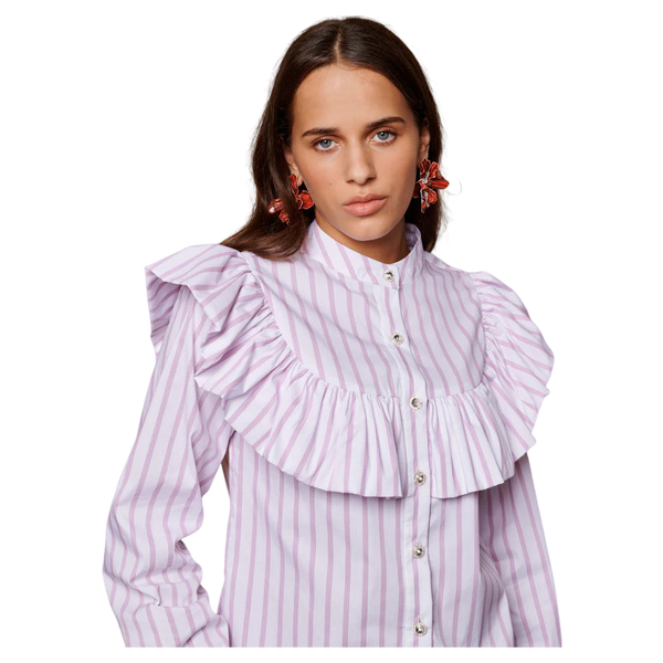 Sister Jane Solene Stripe Ruffle Blouse