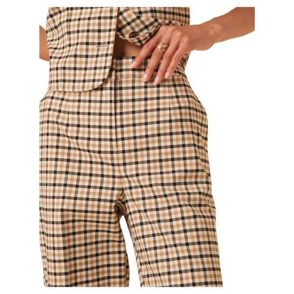 Nobody's Child Etta Gingham Check Ankle Crop Trousers